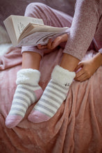 Load image into Gallery viewer, Women's Feather Cuff Sleep Socks